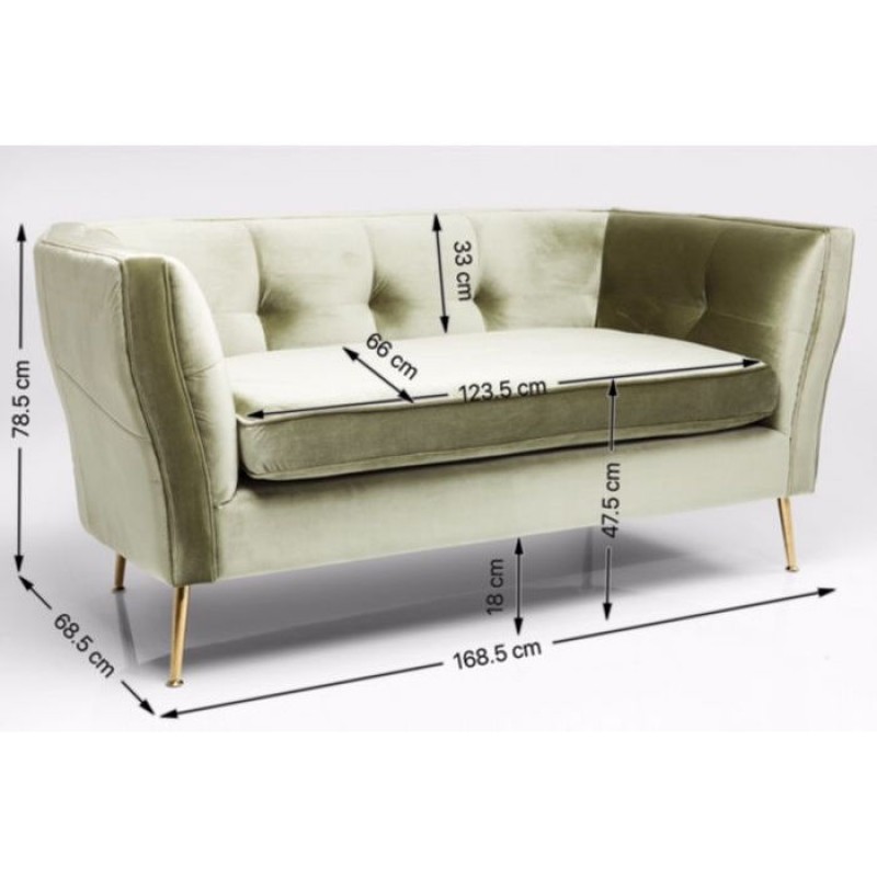 Sofa Rimini Green 2-Seater 160cm